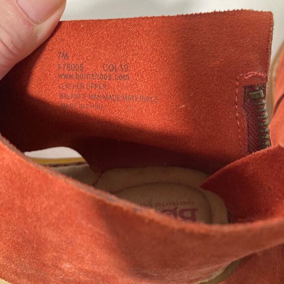 Womens Born IWA Suede Croosover Open Toe‎ Flat Sandals Rust 7 - Picture 10 of 10